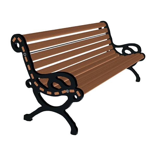  Banco simple para exteriores, sillas de parque de